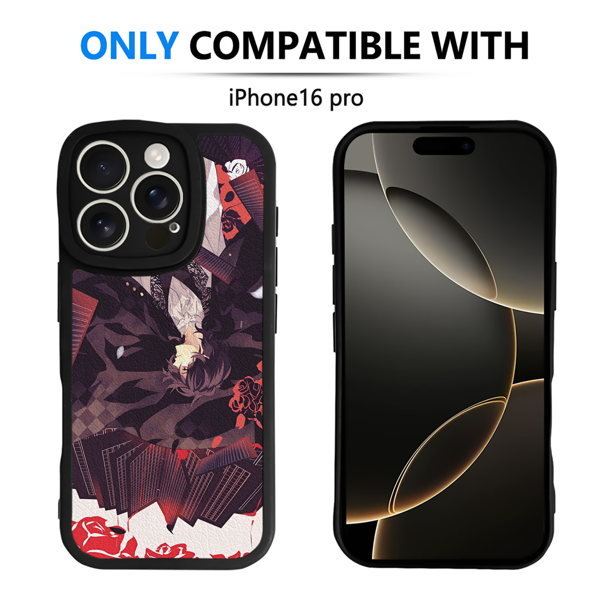 （画像用） 文豪ストレイドッグス Bungo Stray Dogs 【iPhone 16シリーズ対応】シリコンスマホケース（レザー調） 材質：シリコン
